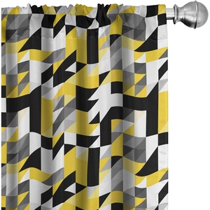 image:imageAmbesonne Mid Century Curtains Mosaic of Various Shapes and Colors Modern Style Complex and Grid Window Treatments 2 Panel Set for Living Room Bedroom Pair of  28 x 84 Blue OrangeYellow Black