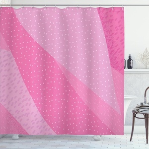 image:imageAmbesonne Pink Shower Curtain Abstract Boho Design Neutral Colors Artwork with Spots Pattern Love Aura Cloth Fabric Bathroom Decor Set with Hooks69 W x 105 L Pale Fuchsia Soft Pink