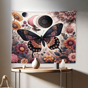 image:imageAmbesonne Psychedelic Tapestry Trippy Abstract Surreal Human Faces Tattoo Style Art Print Wall Hanging for Bedroom Living Room Dorm Decor 60 X 80 Black GreyBlush Dark Slate Blue