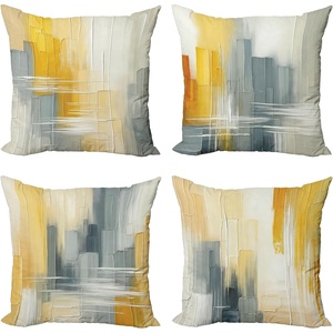 image:imageAmbesonne Retro Throw Pillow Cushion Cover Fashion Woman with Dandelion Flower Spring Wind Garden Sketchy Illustration Decorative Square Accent Pillow Case 16 X 16 Warm Taupe and BlueBlue Grey and Mustard