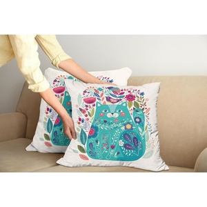 image:imageAmbesonne Retro Throw Pillow Cushion Cover Fashion Woman with Dandelion Flower Spring Wind Garden Sketchy Illustration Decorative Square Accent Pillow Case 16 X 16 Warm Taupe and BlueMulticolor Seafoam