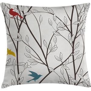 image:imageAmbesonne Retro Throw Pillow Cushion Cover Fashion Woman with Dandelion Flower Spring Wind Garden Sketchy Illustration Decorative Square Accent Pillow Case 16 X 16 Warm Taupe and BlueMustard Maroon