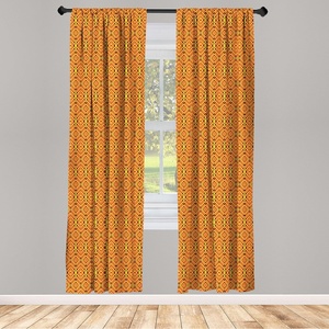 image:imageAmbesonne Tattoo Curtains Panda Bear Portraits Mascots Pattern for in Black and White Window Treatments 2 Panel Set for Living Room Bedroom Pair of  28 x 84 Black and WhiteYellow Red