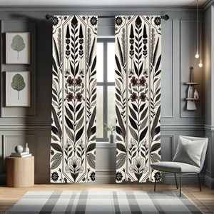image:imageAmbesonne Tattoo Curtains Panda Bear Portraits Mascots Pattern for in Black and White Window Treatments 2 Panel Set for Living Room Bedroom Pair of  28 x 84 Black and WhiteEggshell Grey Pink