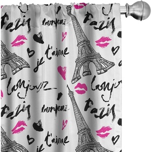 image:imageAmbesonne Tattoo Curtains Panda Bear Portraits Mascots Pattern for in Black and White Window Treatments 2 Panel Set for Living Room Bedroom Pair of  28 x 84 Black and WhiteCharcoal White Black