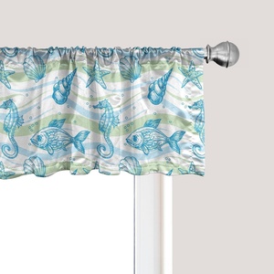 image:imageAmbesonne Tropical Window Valance Monochrome Pineapples with Abstract Zigzag Design on a Greyscale Background Curtain Valance for Kitchen Bedroom Decor with Rod Pocket 54 X 12 Black and WhiteMint Blue