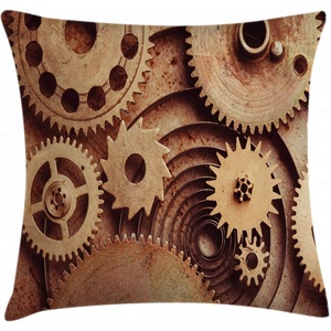 image:imageAmbesonne Yellow and Blue Throw Pillow Cushion Cover Abstract Polygon Style Fractal Gradient Geometric Background Art Decorative Rectangle Accent Pillow Case 26 X 16 Slate Blue MarigoldTan Brown