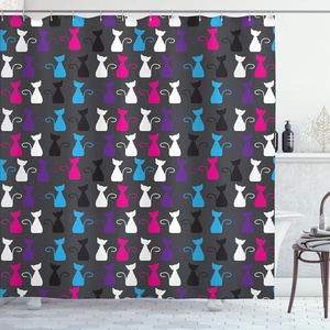 image:imageAmbesonne Zodiac Aries Shower Curtain Fashion Girl Aries Woman with Horns Floral Dress Lively Blossoms Butterflies Cloth Fabric Bathroom Decor Set with Hooks 69 W x 70 L Green Pink BlackGrey Blue Purple White