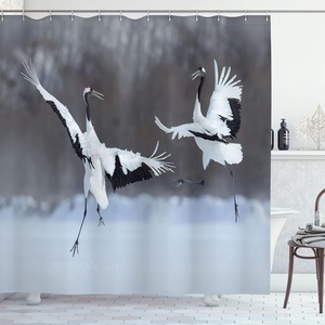 image:imageAmbesonne Zodiac Aries Shower Curtain Fashion Girl Aries Woman with Horns Floral Dress Lively Blossoms Butterflies Cloth Fabric Bathroom Decor Set with Hooks 69 W x 70 L Green Pink BlackWhite Black