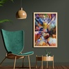 image:imageAmbesonne Fantasy Wall Art with Frame Abstract Waterfall with Rock Stones in the River Acrylic Digital Picture Printed Fabric Poster for Bathroom Living Room Dorms 23 x 35 Multicolor