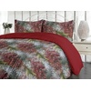 image:imageAmbesonne Floral Duvet Cover Set Gerbera Ornament with Blurry and Shadowy Effect Abstract Garden Bloom Reversible 2 Piece Bedding Set with Pillow Sham Twin Pale Maroon Olive Green
