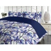 image:imageAmbesonne Flower Duvet Cover Set Delphinium and Iris Flowers Watercolor Design Pattern Spring Love Reversible 3 Piece Bedding Set with 2 Pillow Shams King Azure Blue Purple and White