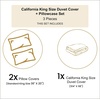 image:imageAmbesonne Flower Duvet Cover Set Floral Ornament with Digital Watercolor Gerbara Art Floursih Print Reversible 3 Piece Bedding Set with 2 Pillow Shams California King Dark Salmon Grey and Mustard