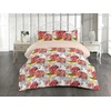 image:imageAmbesonne Flower Duvet Cover Set Floral Ornament with Digital Watercolor Gerbara Art Floursih Print Reversible 3 Piece Bedding Set with 2 Pillow Shams California King Dark Salmon Grey and Mustard