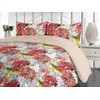 image:imageAmbesonne Flower Duvet Cover Set Floral Ornament with Digital Watercolor Gerbara Art Floursih Print Reversible 3 Piece Bedding Set with 2 Pillow Shams California King Dark Salmon Grey and Mustard