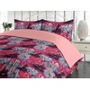 image:imageAmbesonne Flowers Duvet Cover Set Garden of Blooming Romance Weathered Concept Grunge Peony and Gerbera Reversible 3 Piece Bedding Set with 2 Pillow Shams King Pink Pale Grey Purple