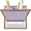 image:imageAmbesonne Mauve Magazine and Book Holder Old Fashioned Ornate Lace Pattern with Classical Polka Dots Background Image Floor Rack Accent Living Room Office and School 22 x 19 Lavender Lilac