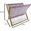 image:imageAmbesonne Mauve Magazine and Book Holder Old Fashioned Ornate Lace Pattern with Classical Polka Dots Background Image Floor Rack Accent Living Room Office and School 22 x 19 Lavender Lilac
