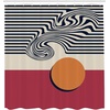 image:imageAmbesonne Mid Century Modern Boho Shower Curtain Chill Sun Look Round with Funky Stripes Dreamy Print Cloth Fabric Bathroom Decor Set with Hooks 69 W x 84 L Champagne Pale Vermilion