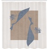 image:imageAmbesonne Mid Century Modern Boho Shower Curtain Geometric Hippie Art of Rectangle Greyish Shapes Print Cloth Fabric Bathroom Decor Set with Hooks 69 W x 105 L Warm Taupe Purpleblue