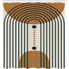 image:imageAmbesonne Mid Century Modern Boho Shower Curtain Geometric Semicircle and Round Shapes with Spots Cloth Fabric Bathroom Decor Set with Hooks 69 W x 84 L Cocoa Champagne and Dark Teal