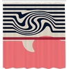 image:imageAmbesonne Mid Century Modern Boho Shower Curtain Minimalist Abstract Vibes Artwork of a Groovy Lines Cloth Fabric Bathroom Decor Set with Hooks 69 W x 75 L Pastel Pink Eggshell Ruby