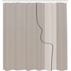 image:imageAmbesonne Mid Century Modern Boho Shower Curtain Minimalist Art of Abstract Line on Nude Neutral Back Cloth Fabric Bathroom Decor Set with Hooks 69 W x 105 L Pale Tan Charcoal Grey