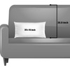 image:imageAmbesonne Mid Century Modern Boho Throw Pillow Cushion Cover Simple Silhouette of Man Freedom Vibe Rectangle Print Decorative Rectangle Accent Pillow Case 36 X 16 Blue Grey Charcoal Grey