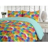 image:imageAmbesonne Rainbow Flowers Duvet Cover Set Blossoming Abstract Toned Colorful Gerbera Inspired Petals Reversible 2 Piece Bedding Set with Pillow Sham Twin Earth Yellow and Multicolor
