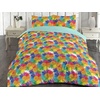 image:imageAmbesonne Rainbow Flowers Duvet Cover Set Blossoming Abstract Toned Colorful Gerbera Inspired Petals Reversible 2 Piece Bedding Set with Pillow Sham Twin Earth Yellow and Multicolor