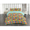 image:imageAmbesonne Rainbow Flowers Duvet Cover Set Blossoming Abstract Toned Colorful Gerbera Inspired Petals Reversible 2 Piece Bedding Set with Pillow Sham Twin Earth Yellow and Multicolor
