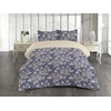 image:imageAmbesonne Roses Duvet Cover Set Blossoming Petals Wild Flowers and Leaves Romantic Feels Vintage Concept Reversible 2 Piece Bedding Set with Pillow Sham Twin Beige and Dark Indigo