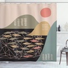 image:imageAmbesonne Mid Century Modern Boho Shower Curtain Muted Tones of an Abstract and Dreamy Mountain Landscape Cloth Fabric Bathroom Decor Set with Hooks 69 W x 105 L Black and Multicolor