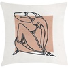 image:imageAmbesonne Mid Century Modern Boho Throw Pillow Cushion Cover Contemporary Vibe Outline Lady Drawing Rectangular Art Decorative Square Accent Pillow Case 16 X 16 Dark Blue Grey Salmon
