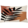 image:imageAmbesonne Mid Century Modern Boho Throw Pillow Cushion Cover Dark Green Toned Branch on Terracotta Leaf Motifs Decorative Rectangle Accent Pillow Case 26 X 16 Cinnamon Eggshell and Amber