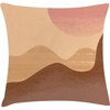 image:imageAmbesonne Mid Century Modern Boho Throw Pillow Cushion Cover Earth Tones Minimalist Desert Dunes Art with Sun Print Decorative Square Accent Pillow Case 36 X 36 Peach Camel Chocolate