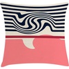 image:imageAmbesonne Mid Century Modern Boho Throw Pillow Cushion Cover Minimalist Abstract Vibes Artwork of a Groovy Lines Decorative Square Accent Pillow Case 28 X 28 Pastel Pink Eggshell Ruby