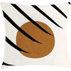 image:imageAmbesonne Mid Century Modern Boho Throw Pillow Cushion Cover Minimalist Sun Look Round Shape with Stripes Pattern Art Decorative Square Accent Pillow Case 40 X 40 Caramel Charcoal Grey