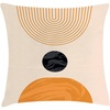 image:imageAmbesonne Mid Century Modern Boho Throw Pillow Cushion Cover Semi Circles and Planet Rounds on a Soft Background Decorative Square Accent Pillow Case 16 X 16 Dark Orange and Pale Peach