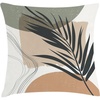 image:imageAmbesonne Mid Century Modern Boho Throw Pillow Cushion Cover Simple Palm Leaf on Abstract Geometric Shapes Decorative Square Accent Pillow Case 20 X 20 Ecru Charcoal Grey and White
