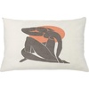 image:imageAmbesonne Mid Century Modern Boho Throw Pillow Cushion Cover Simple Silhouette of Lady with Peach Tone Sun Round Print Decorative Rectangle Accent Pillow Case 26 X 16 Salmon Dimgray White