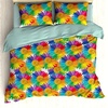 image:imageAmbesonne Rainbow Flowers Duvet Cover Set Blossoming Abstract Toned Colorful Gerbera Inspired Petals Reversible 2 Piece Bedding Set with Pillow Sham Twin Earth Yellow and Multicolor