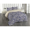 image:imageAmbesonne Roses Duvet Cover Set Blossoming Petals Wild Flowers and Leaves Romantic Feels Vintage Concept Reversible 2 Piece Bedding Set with Pillow Sham Twin Beige and Dark Indigo