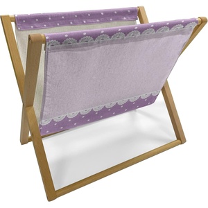 image:imageAmbesonne Mauve Magazine and Book Holder Old Fashioned Ornate Lace Pattern with Classical Polka Dots Background Image Floor Rack Accent Living Room Office and School 22 x 19 Lavender Lilac
