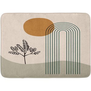 image:imageAmbesonne Mid Century Modern Boho Bath Mat Minimalist Abstract Boho Roundy Stripes and Leaf with Sun Plush Bathroom Decor Mat with Non Slip Backing 302 x 20 Amber Champagne Dusk