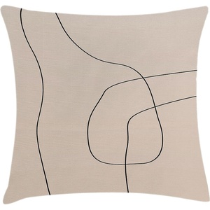 image:imageAmbesonne Mid Century Modern Boho Throw Pillow Cushion Cover Muted Tones Minimalist Abstract Drawn Stripes Print Decorative Square Accent Pillow Case 28 X 28 Charcoal Grey Pale Sepia