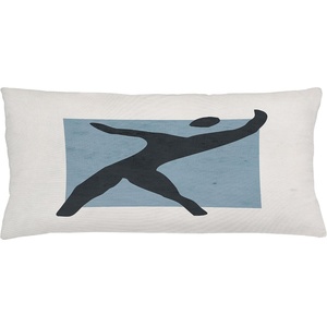 image:imageAmbesonne Mid Century Modern Boho Throw Pillow Cushion Cover Simple Silhouette of Man Freedom Vibe Rectangle Print Decorative Rectangle Accent Pillow Case 36 X 16 Blue Grey Charcoal Grey