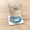 image:imageAmbesonne Savannah Coaster Set of 4 White Tiger Wintertime Animal Portrait Eyes Calm Noble Beast Photography Square Hardboard Gloss Coasters Standard Size White and BlackPale Blue Turquoise