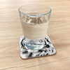image:imageAmbesonne Savannah Coaster Set of 4 White Tiger Wintertime Animal Portrait Eyes Calm Noble Beast Photography Square Hardboard Gloss Coasters Standard Size White and BlackWhite and Black