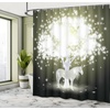 image:imageAmbesonne Winter Shower Curtain Ornamental Crystals of Ice Freezing Weather in January Cold Abstract Cloth Fabric Bathroom Decor Set with Hooks 69 W x 70 L Coconut YellowYellow Hunter Grey